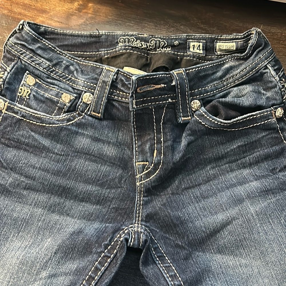 Like new Girls Miss Me straight jeans size 14